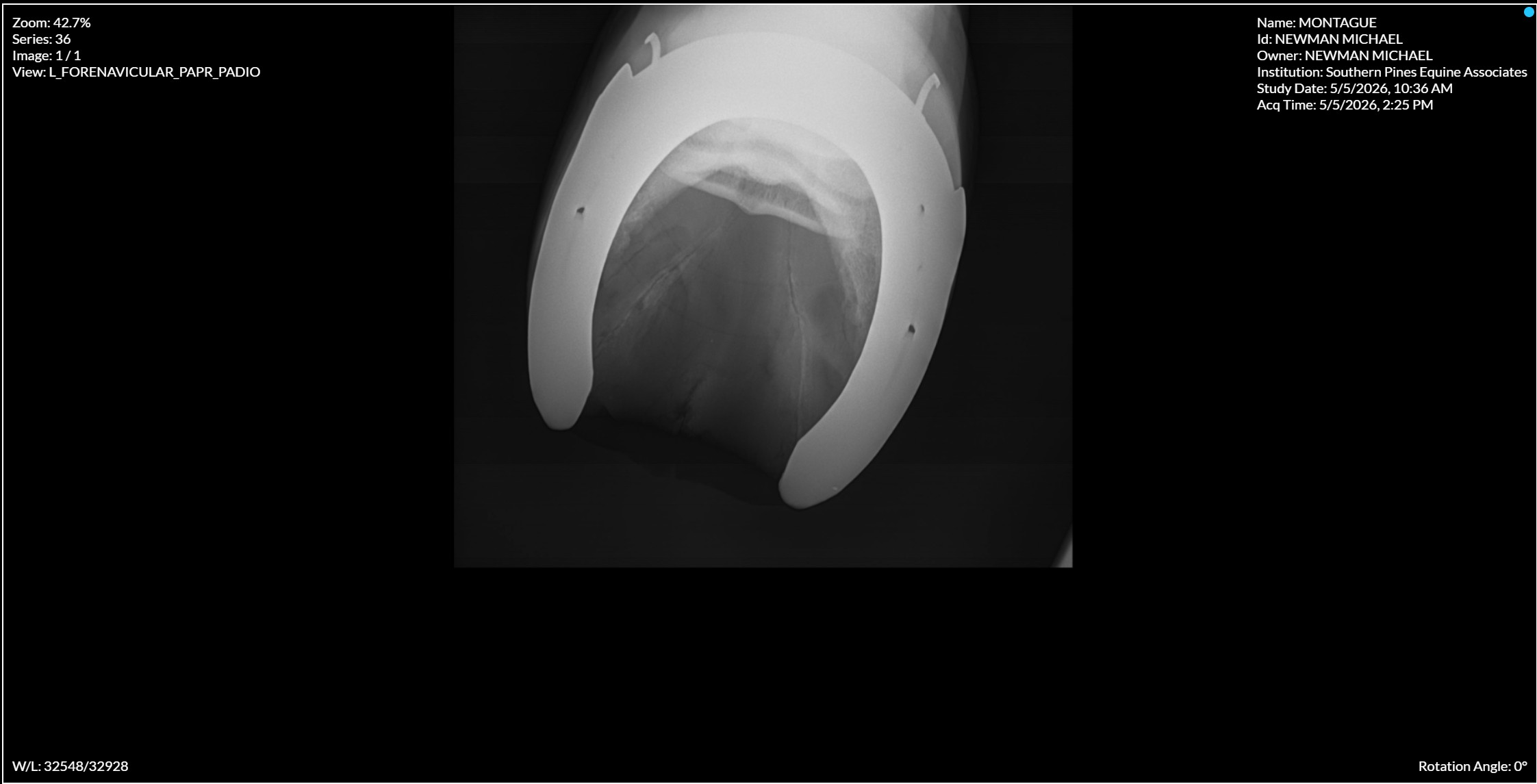 Left Forenavicular PAPR PADIO